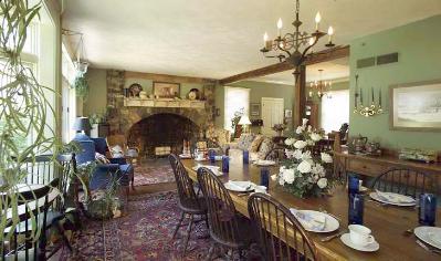 Our Garden Dining Room w/ Walk-in Fireplace