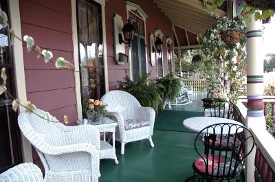 Dine on the wrap-around porch, or relax and watch the day go by.