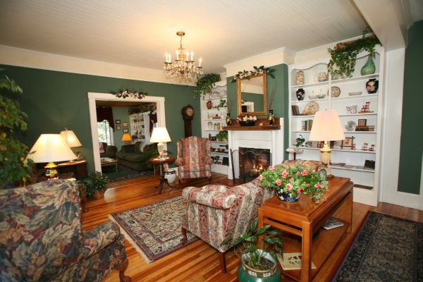 A warm welcome awaits you in our parlor. Relax with a DVD or toast your toes by the cozy fireplace.
